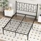 Metal Platform Bed Frame with Sturdy Slat Support, Full/Queen Size